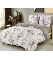 Puuvillasatiinist voodipesukomplekt 200x220 3-osaline, 100% puuvill